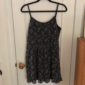 Black and White Floral Minidress